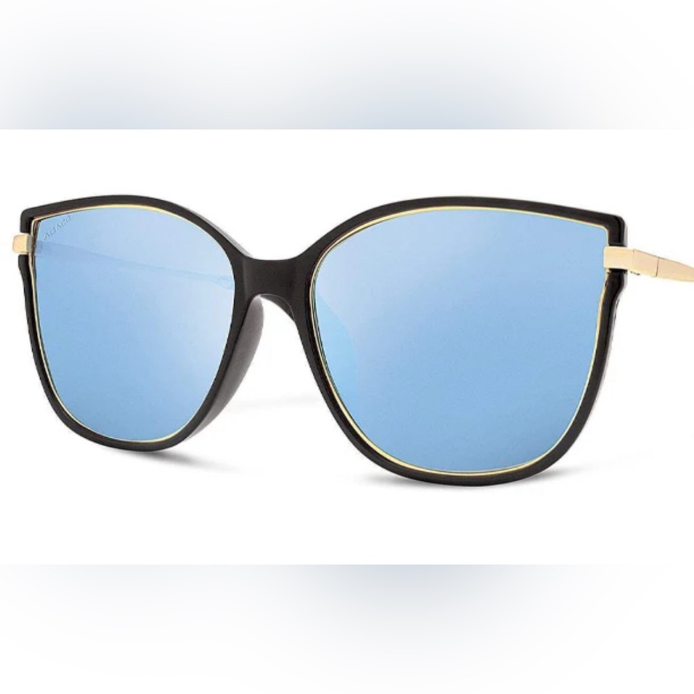 Abaco Polarized Ella Sunglasses Black with Gold Accent